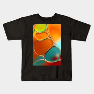 Oil & Water Abstract in Orange Kids T-Shirt